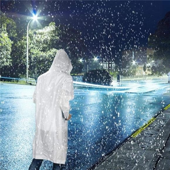 Rain Ponchos for Adults Reusable, 2 Pcs Raincoats Emergency for Women Men - Picture 6 of 6